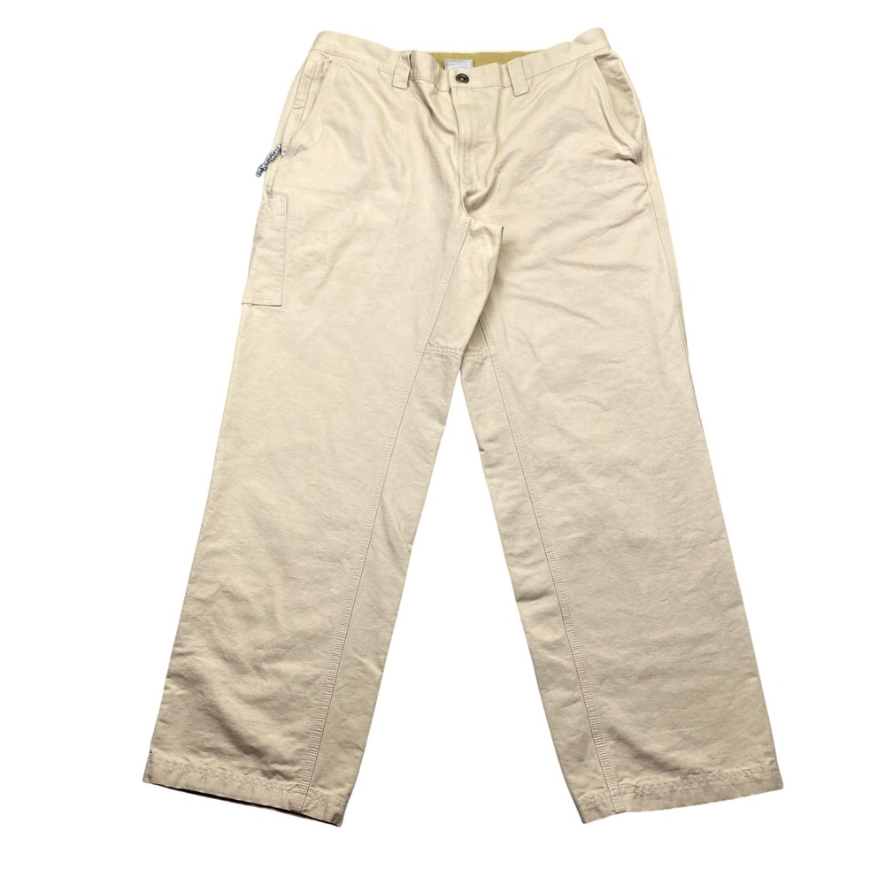 Columbia Men's Cargo Pants Tan Size‎ 34 Fits 33" Cotton Grunge Outdoor Preppy